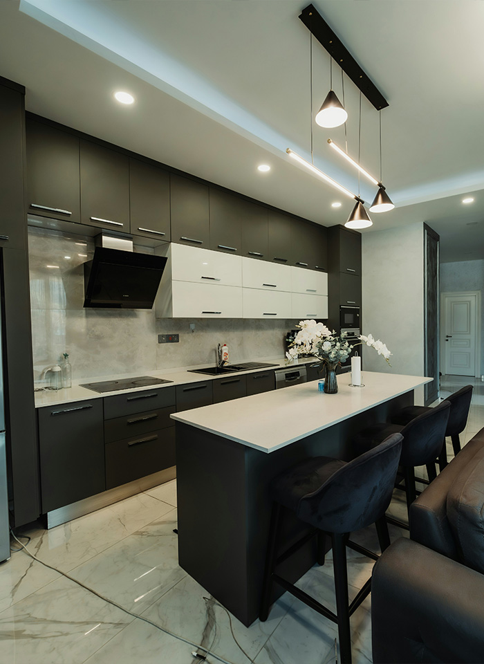Kitchen renovation in Ottawa featuring custom cabinetry and modern finishes.